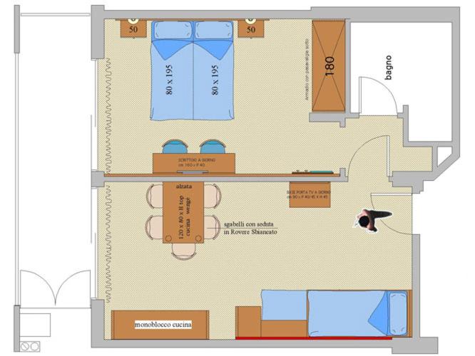 Půdorys ubytování Eraclea Palace Appartements