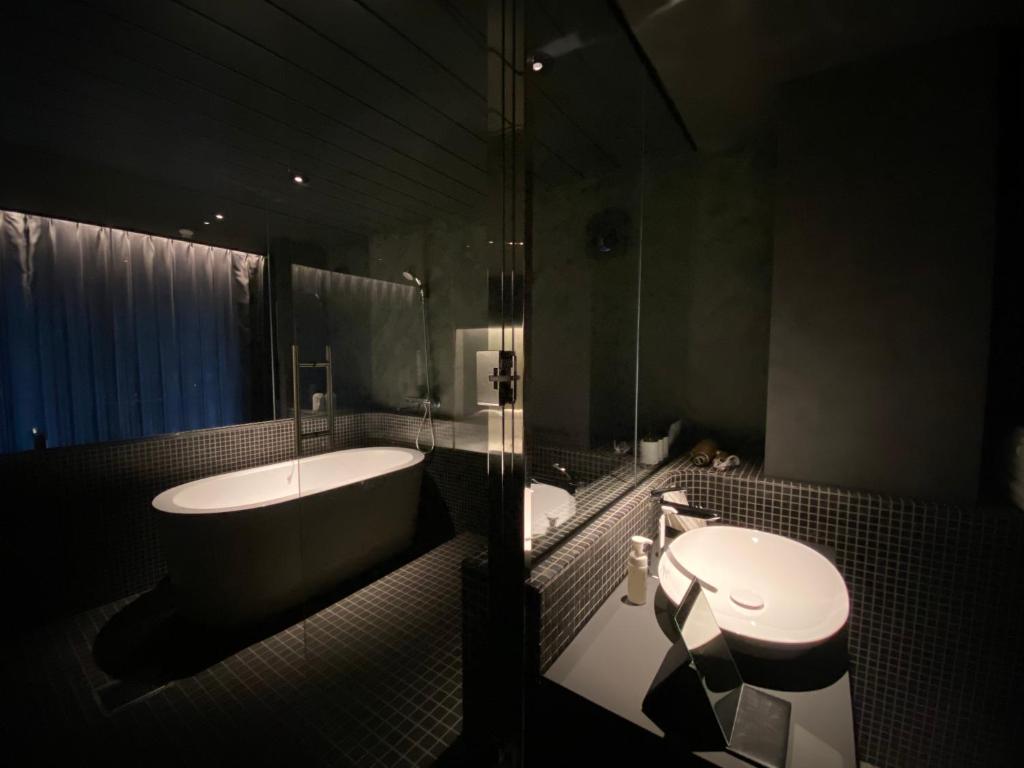 Koupelna v ubytování Randor Residence Hiroshima Suites
