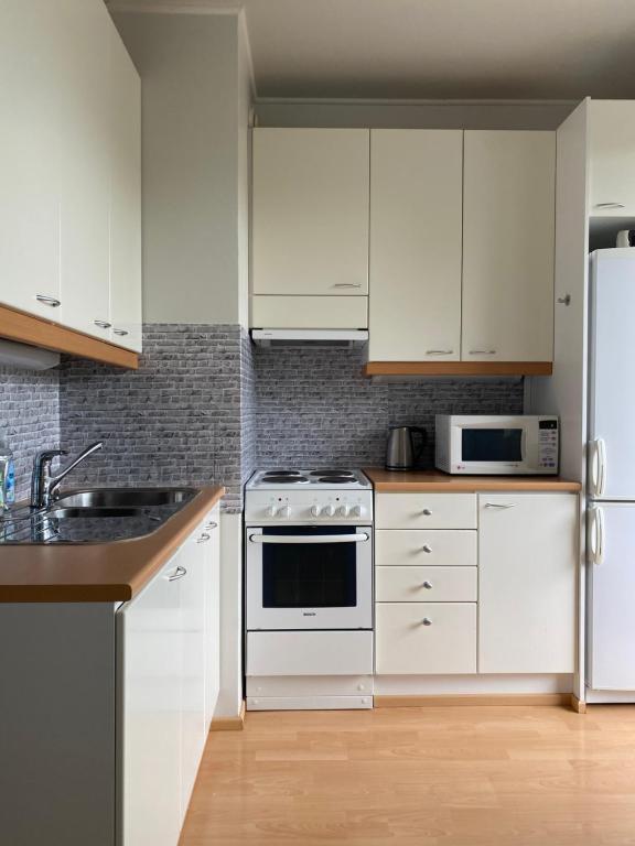 Kuchyň nebo kuchyňský kout v ubytování Apartments ”Enkeli”