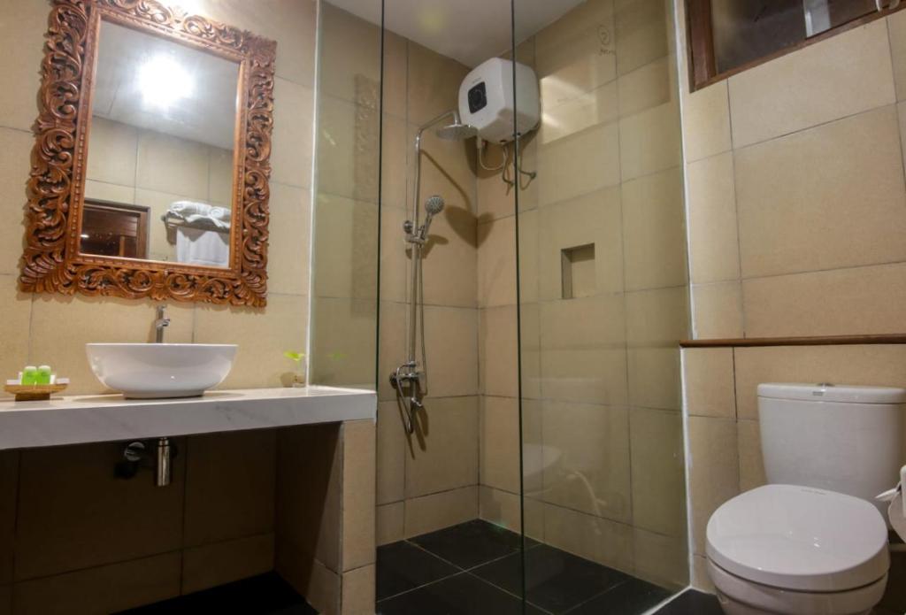 Koupelna v ubytování Khanaya Hotel Borobudur