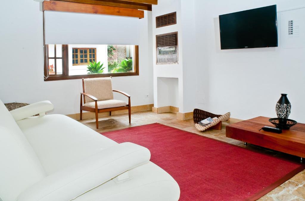 TV a/nebo společenská místnost v ubytování Hotel Casona Usaquen