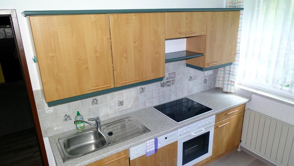 Kuchyň nebo kuchyňský kout v ubytování Haus Margarete