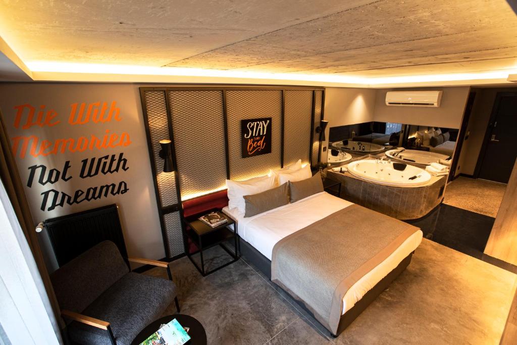 Postel nebo postele na pokoji v ubytování Cityloft 64