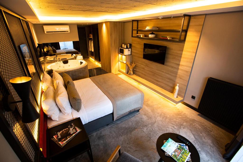 Kuchyň nebo kuchyňský kout v ubytování Cityloft 64
