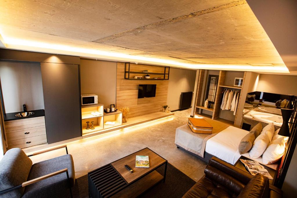 Posezení v ubytování Cityloft 64