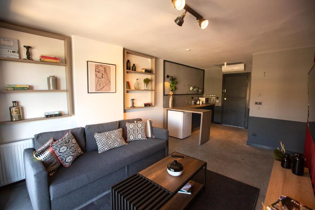 Kuchyň nebo kuchyňský kout v ubytování Cityloft 64