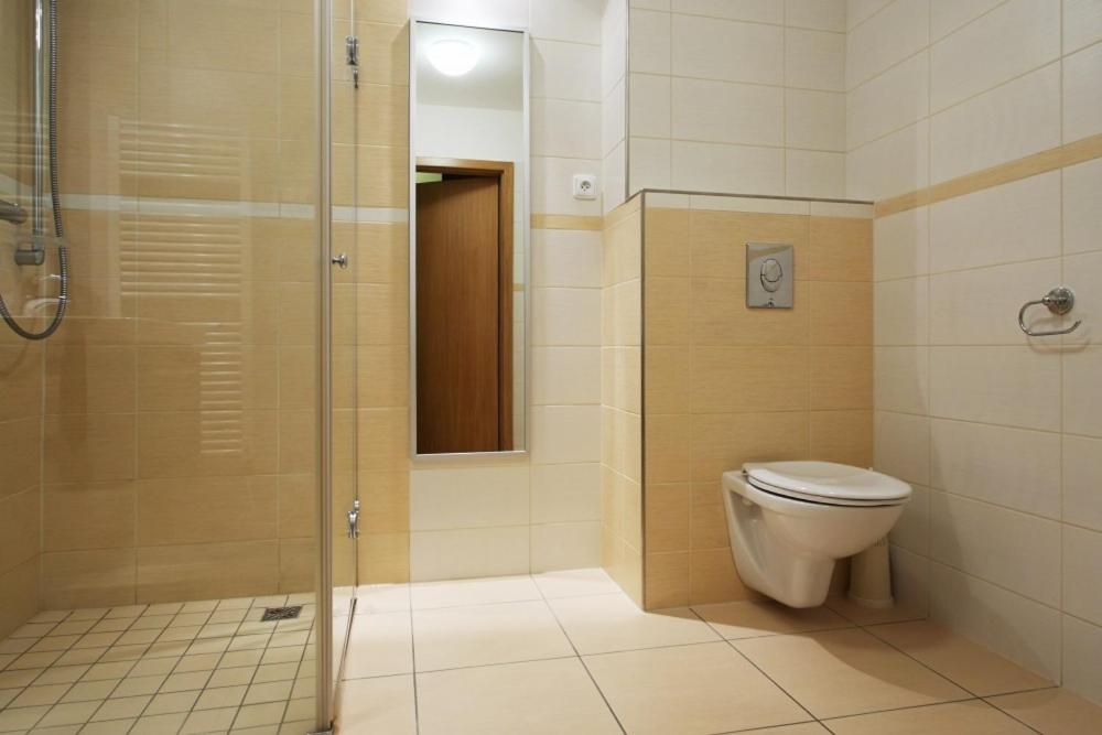Koupelna v ubytování Apartmány Čeladná