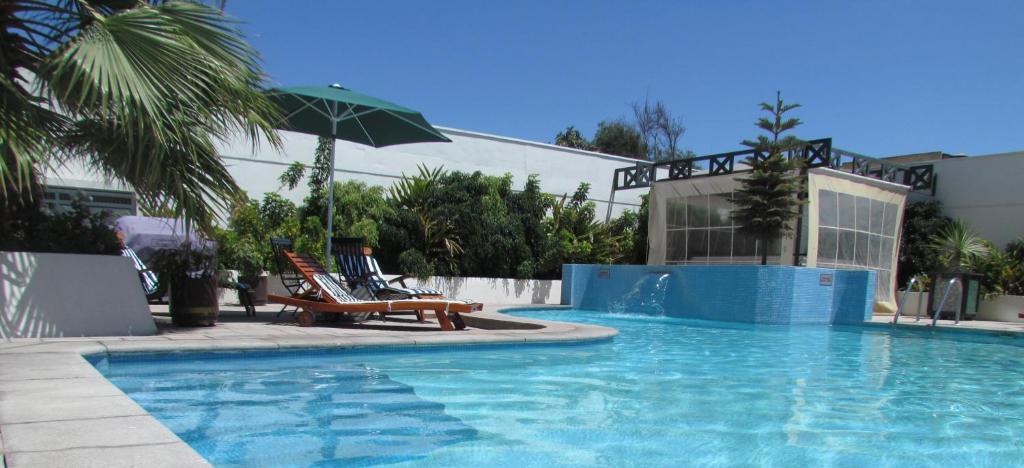 Bazén v ubytování Hotel Chagall nebo v jeho okolí