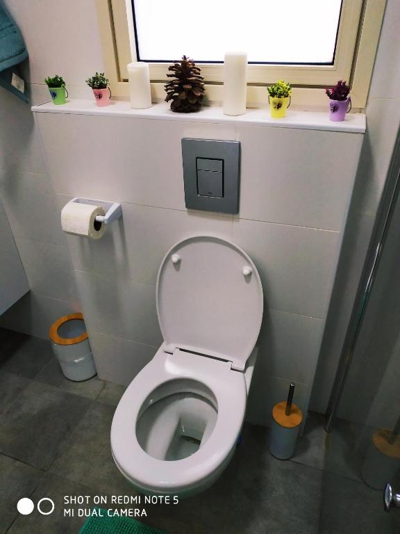 Koupelna v ubytování Dekel Dom Baharava