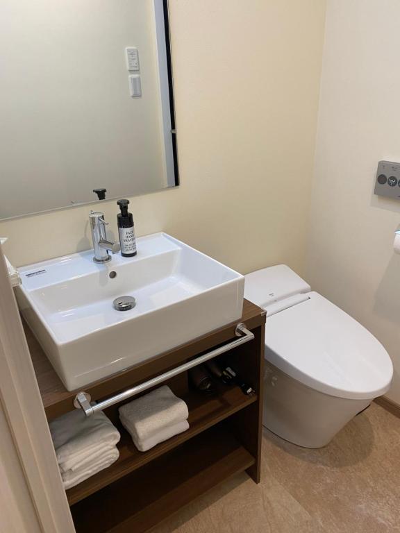 Koupelna v ubytování Hotel Meldia Shijo Kawaramachi Annex