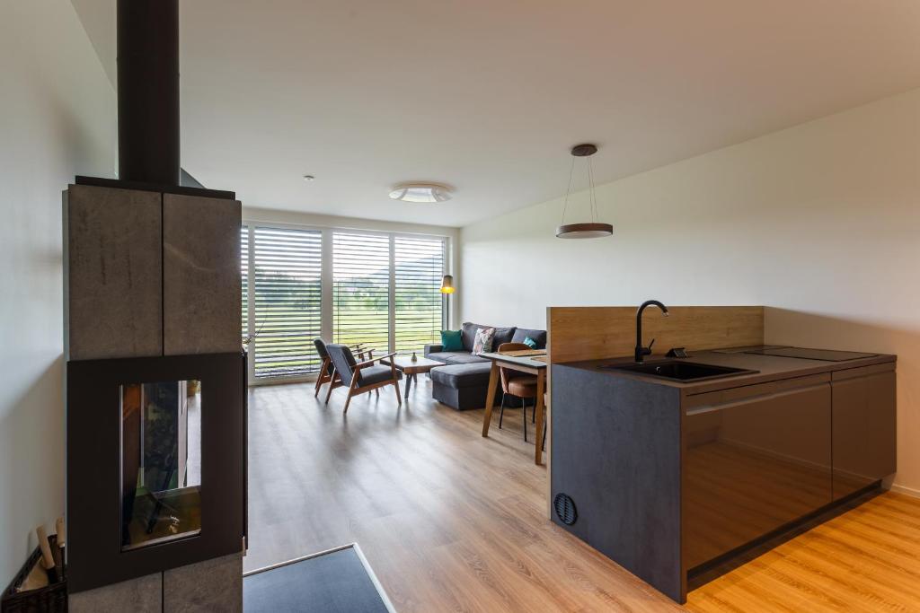 Posezení v ubytování Apartmán na golfu