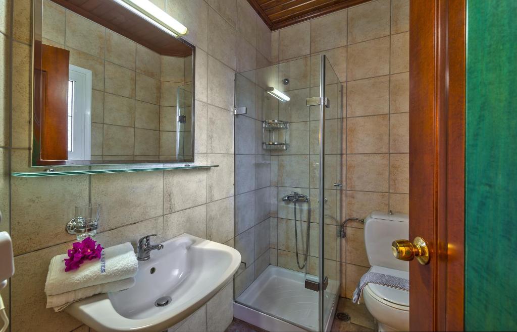Koupelna v ubytování Hotel Castle Suites