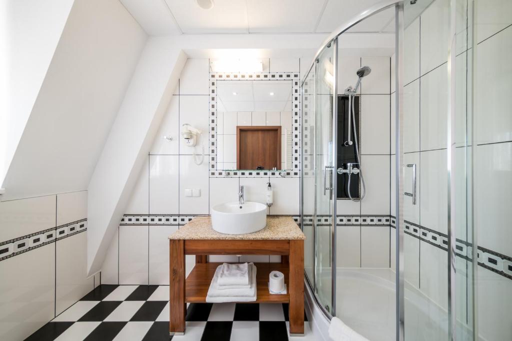 Kúpeľňa v ubytovaní Hotel Piast Wrocław Centrum