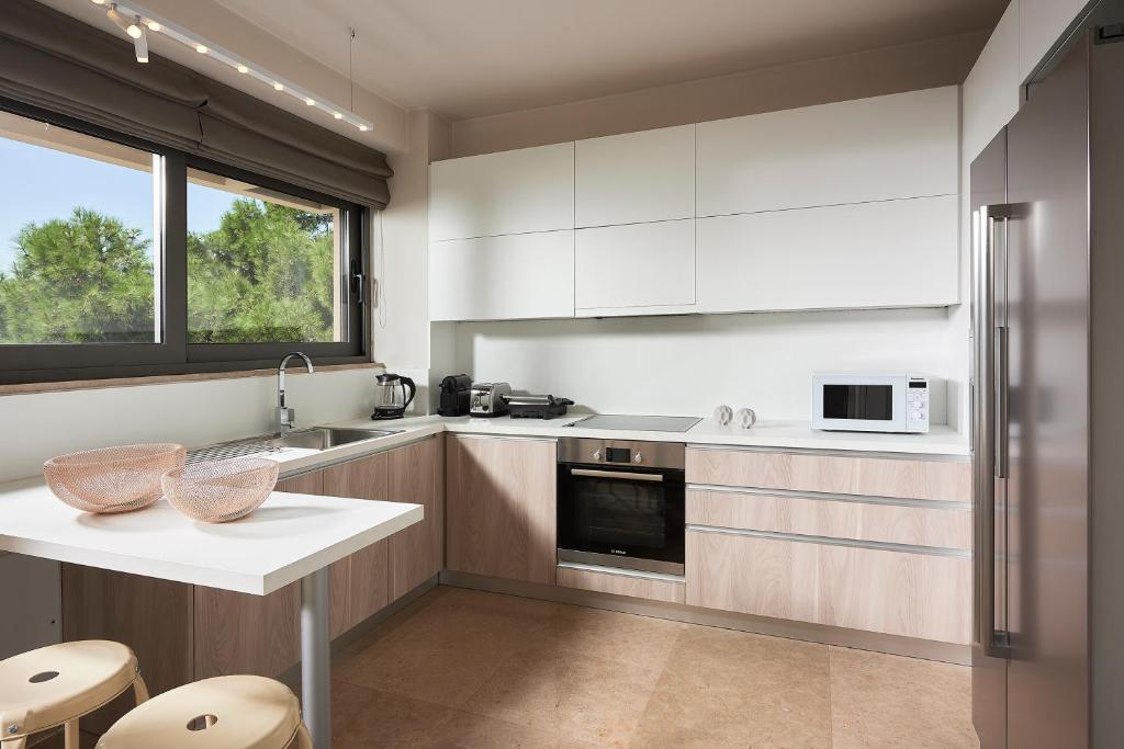 Kuchyňa alebo kuchynka v ubytovaní Elaia Luxury Apartments Glyfada
