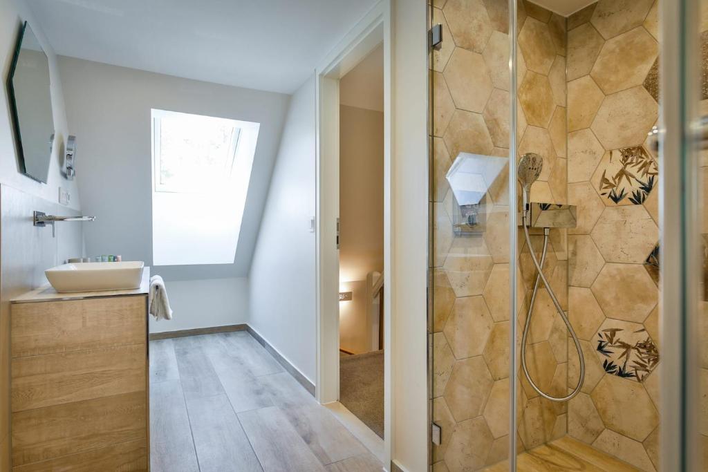 Koupelna v ubytování Landhaus Sylter Hahn