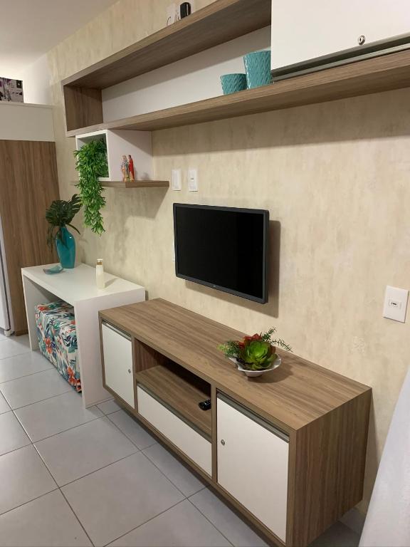 Kuchyň nebo kuchyňský kout v ubytování Pipa Ubaia 219 com solarium