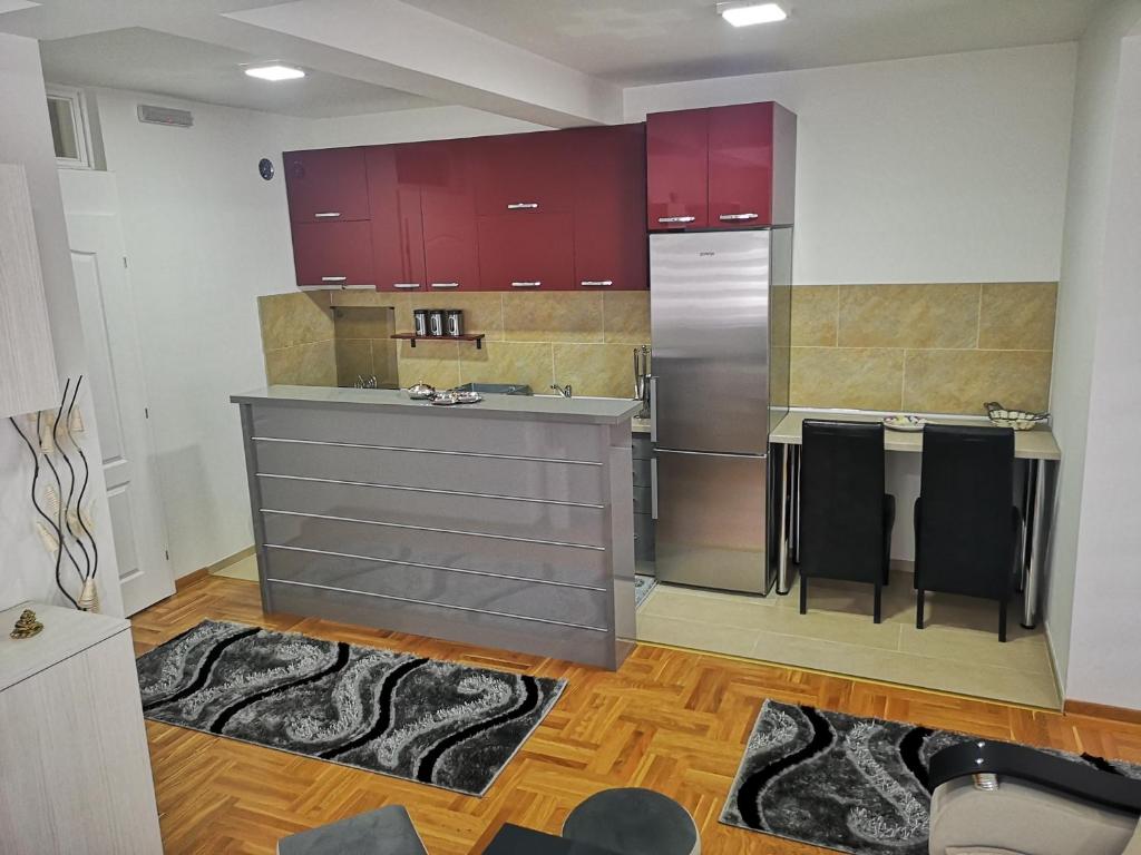 Kuchyň nebo kuchyňský kout v ubytování Apartman Novak Zlatar