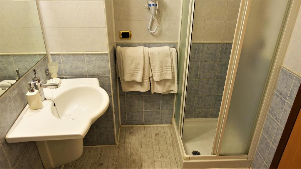 Koupelna v ubytování Hotel Bristol