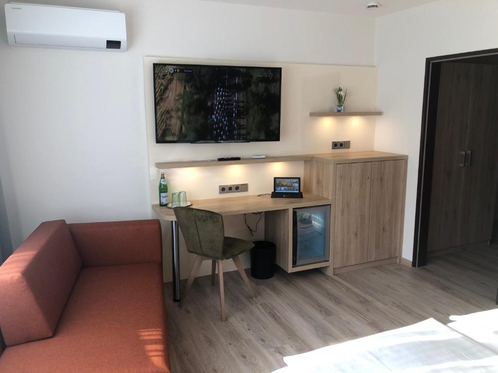 Kuchyň nebo kuchyňský kout v ubytování Hotel Wilms