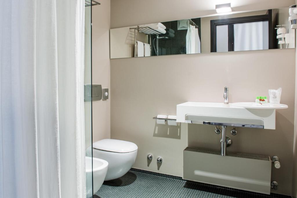 Koupelna v ubytování Hotel Casa Poli