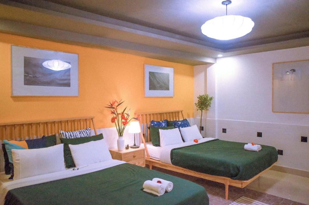 Giường trong phòng chung tại Đồng Thủy Phương