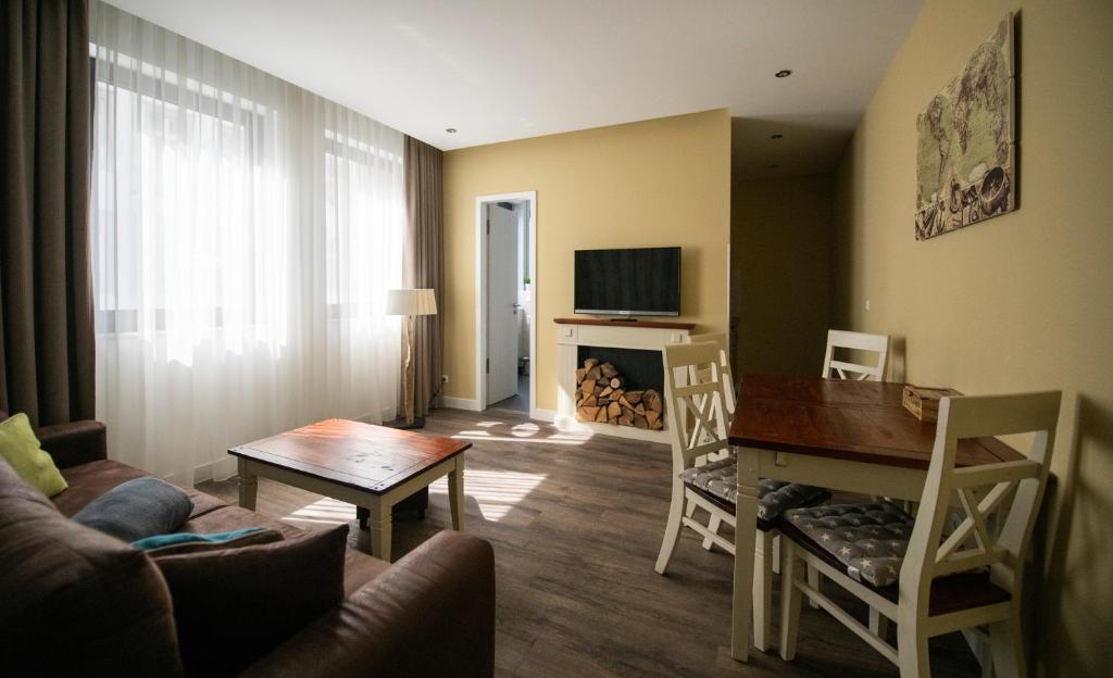 TV a/nebo společenská místnost v ubytování Apartment Central Leipzig - City