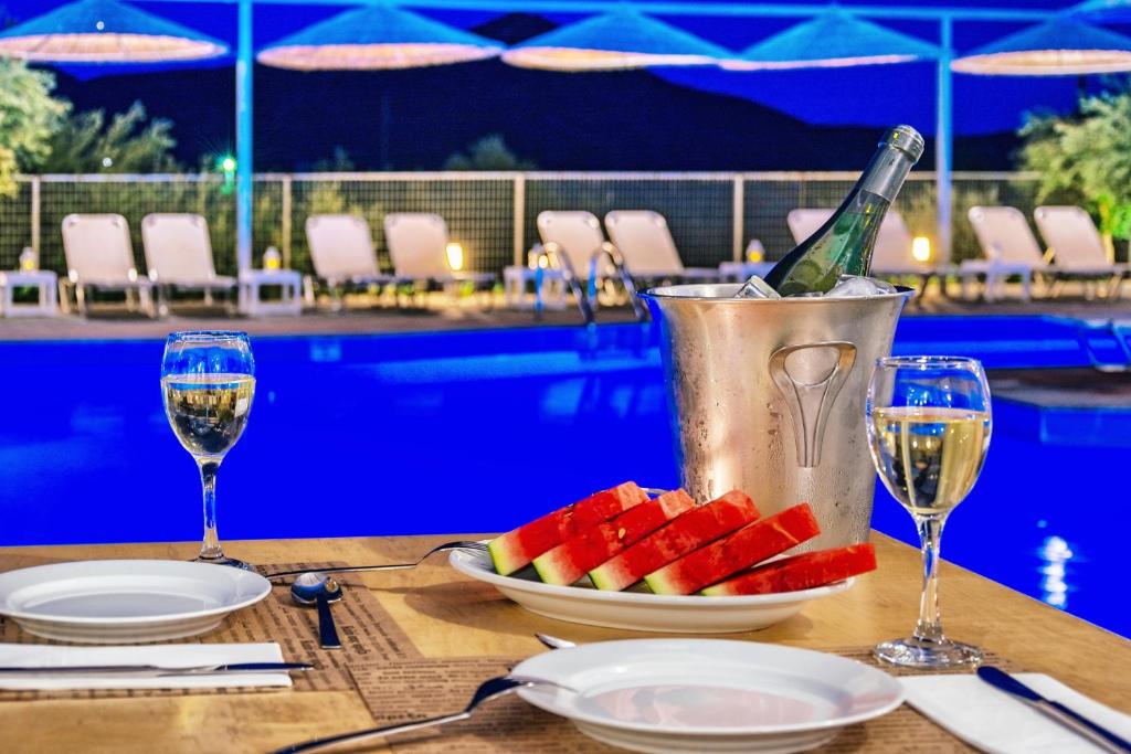 Bazén v ubytování Elounda Krini Hotel nebo v jeho okolí