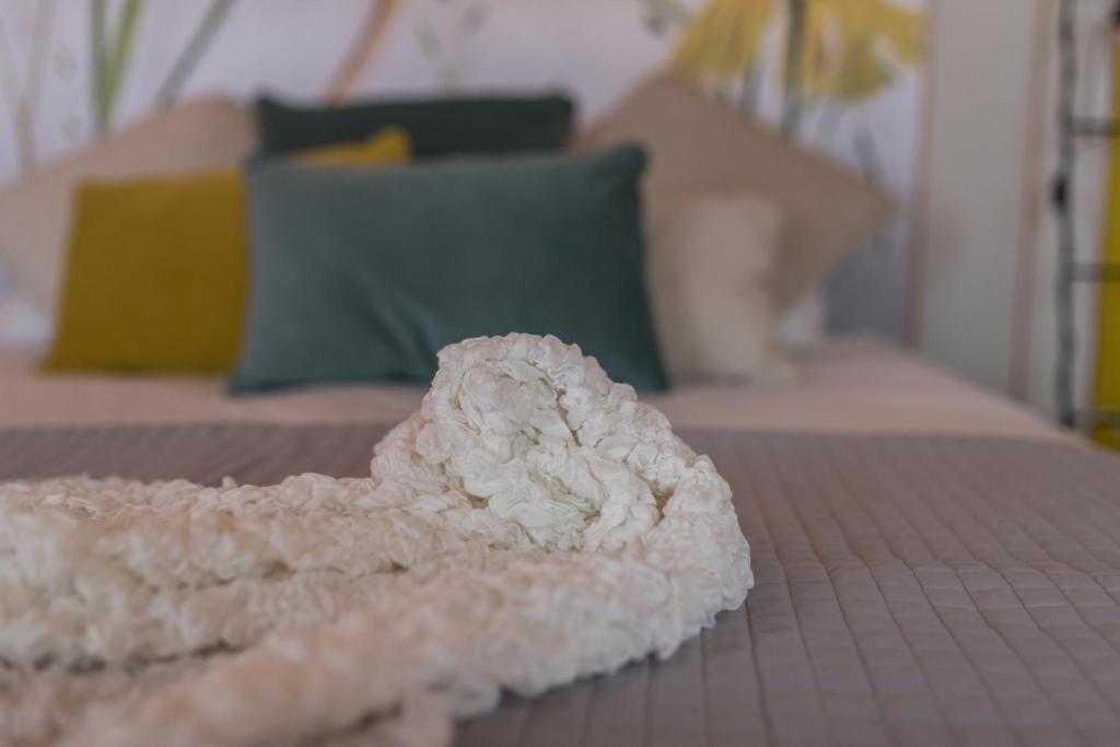 Łóżko lub łóżka w pokoju w obiekcie Luna Sul Tetto