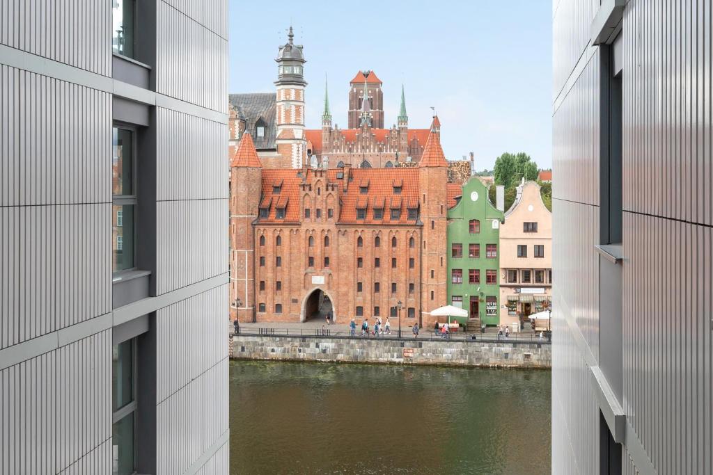 Výhľad na mesto Gdansk alebo výhľad na mesto priamo z apartmánu