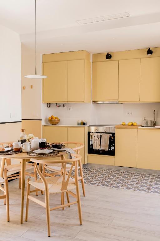 Kuchyň nebo kuchyňský kout v ubytování Pasaje Zamora Apartamentos