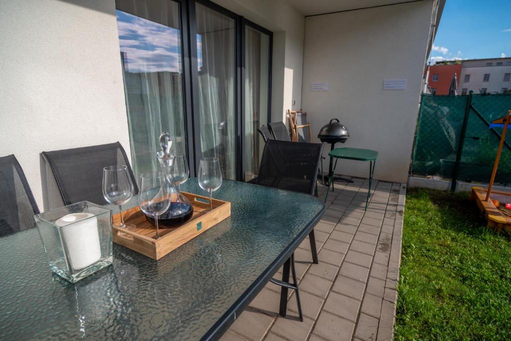 Balkón nebo terasa v ubytování 3 bed modern family house in Mikulov