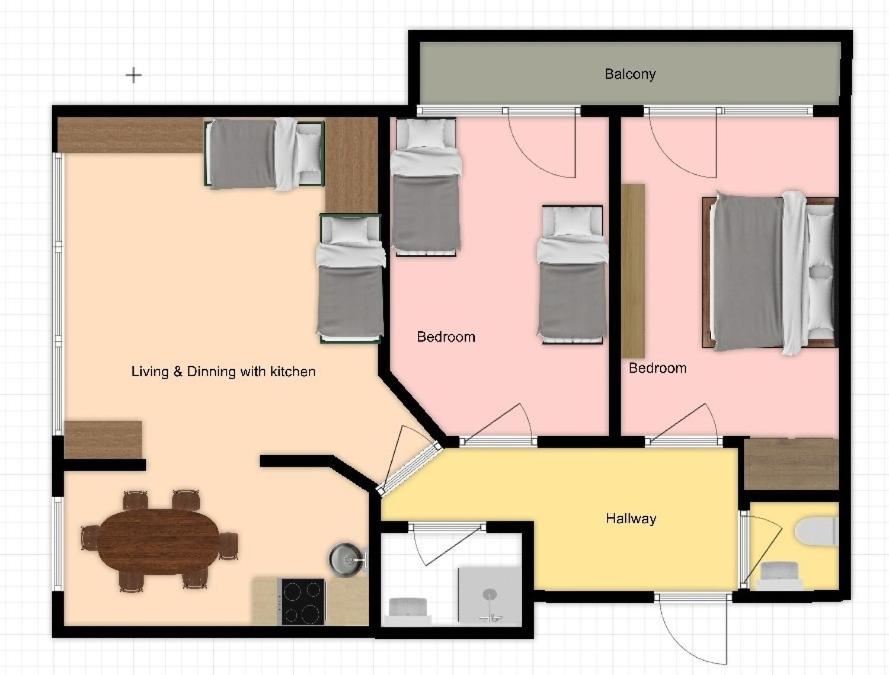 a floor plan of a house at Apartment Lozenets in Sofia