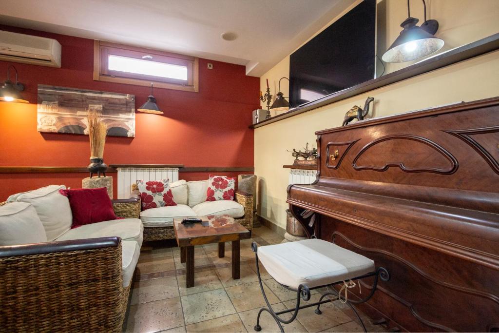 Posezení v ubytování Hostal Los Canteros