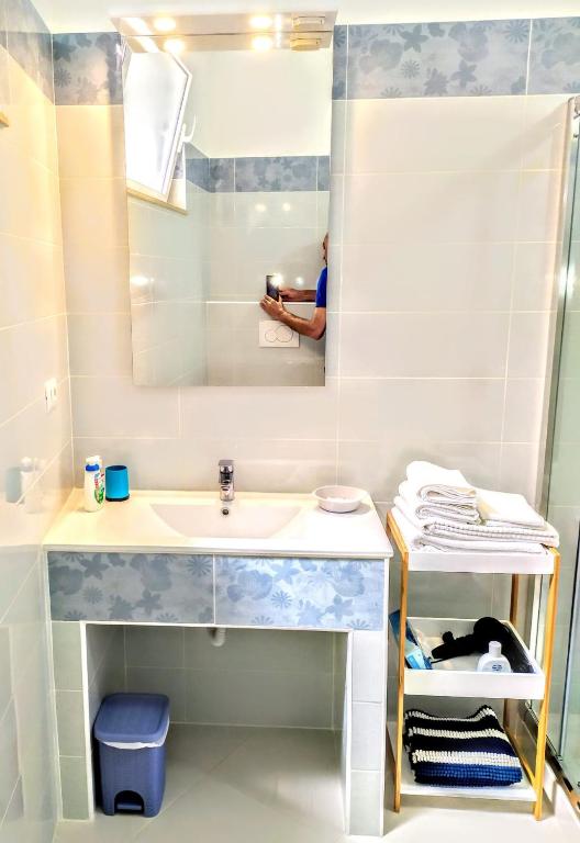 Koupelna v ubytování Hello B&B