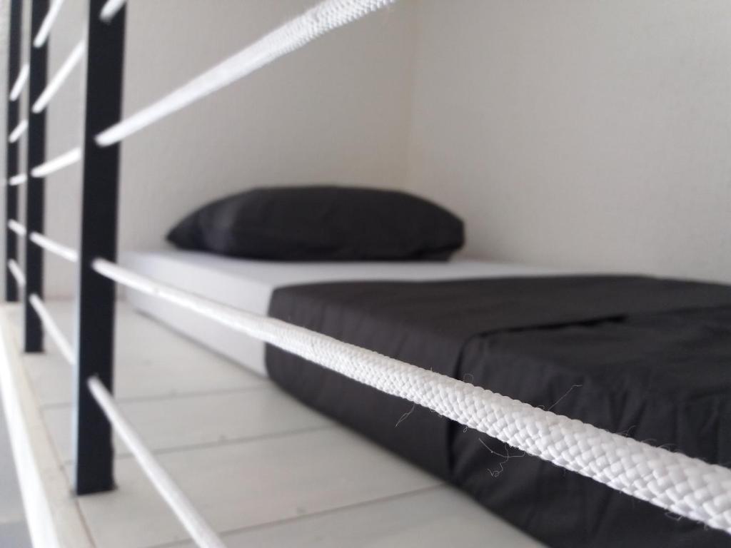 Postel nebo postele na pokoji v ubytování Bianco nero appartamento