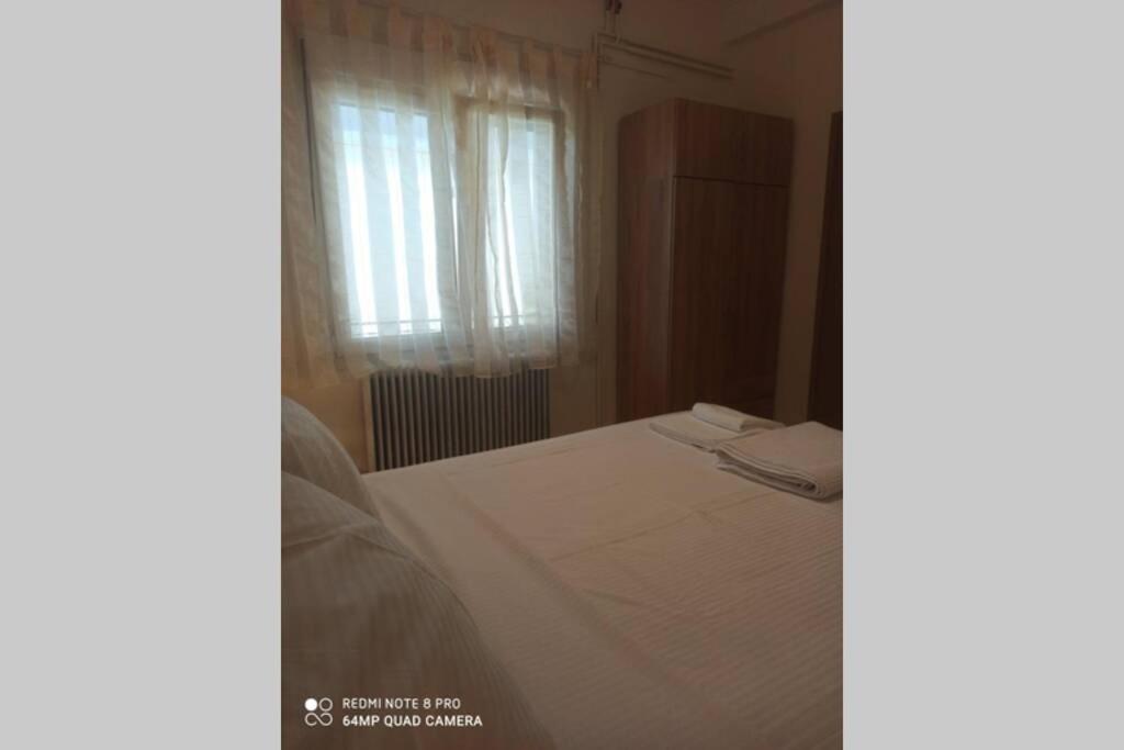 Łóżko lub łóżka w pokoju w obiekcie Άνετη διαμονή στο κέντρο της Ανατολής