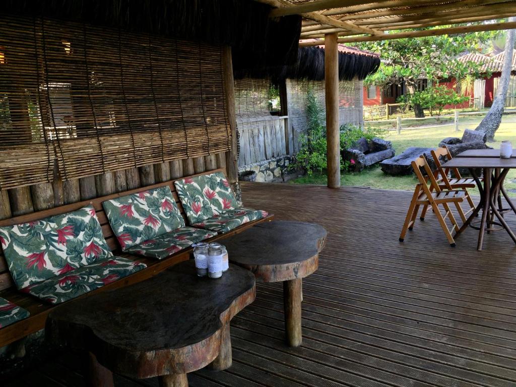 Uma área de estar em Pousada Maraú