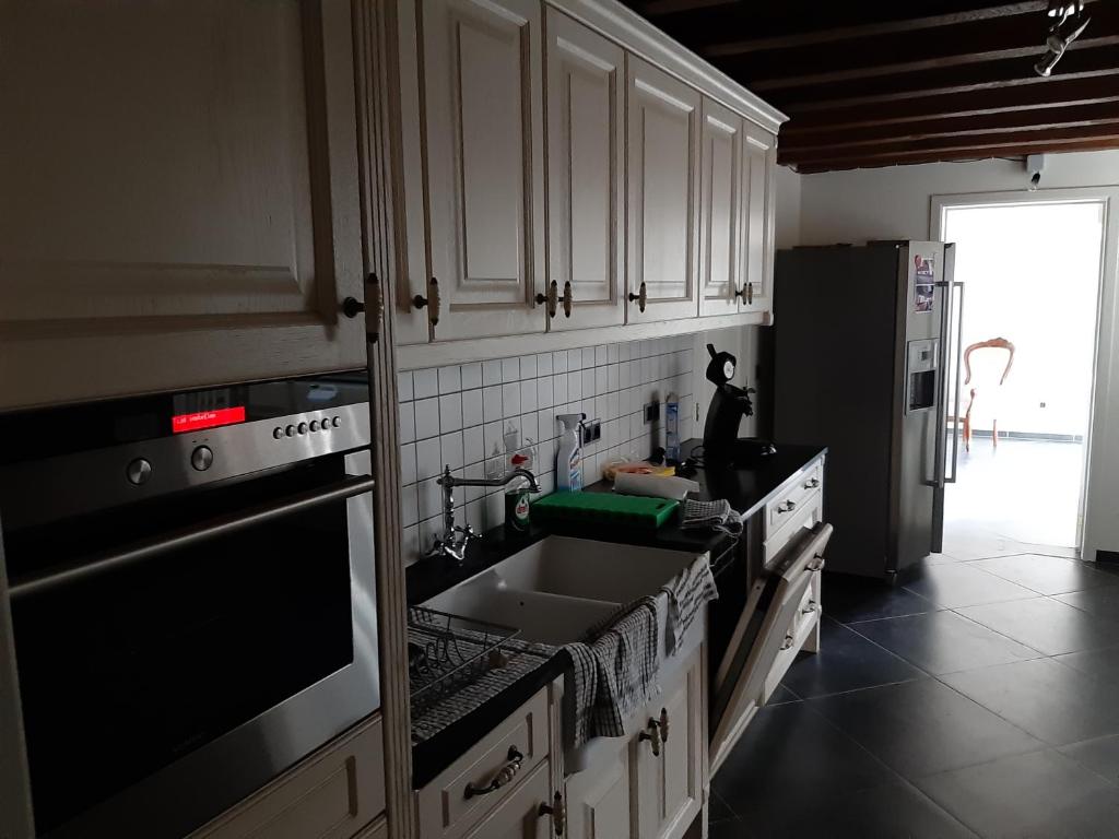 Kuchyň nebo kuchyňský kout v ubytování Lemen huis Houwaart