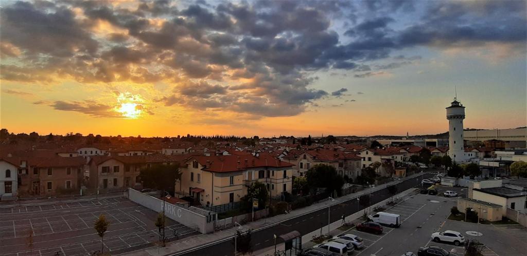 The sunrise or sunset as seen from a szállodákat or nearby