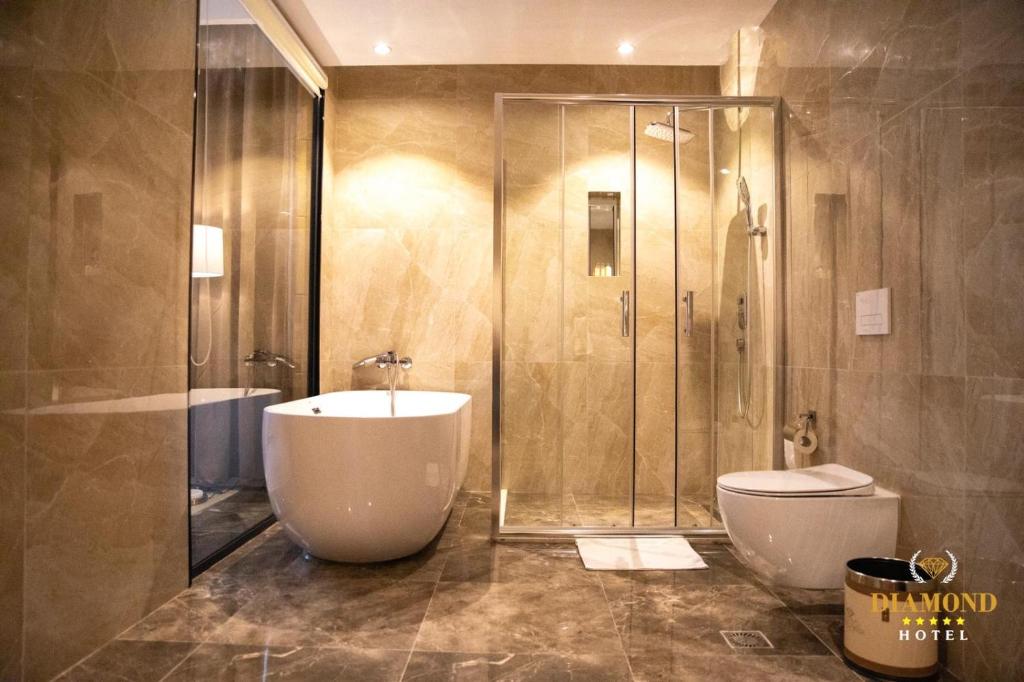 Koupelna v ubytování Hotel Diamond Prishtina