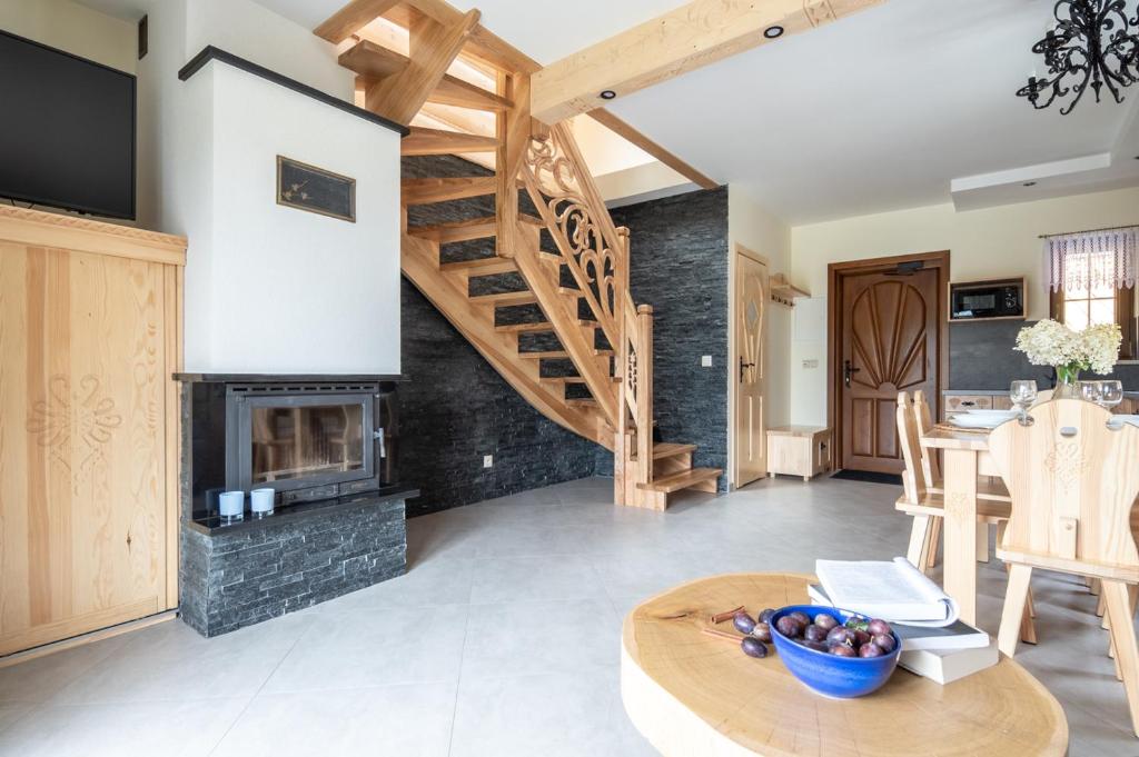 Posezení v ubytování Osada LUX-HOUSE & SAUNA