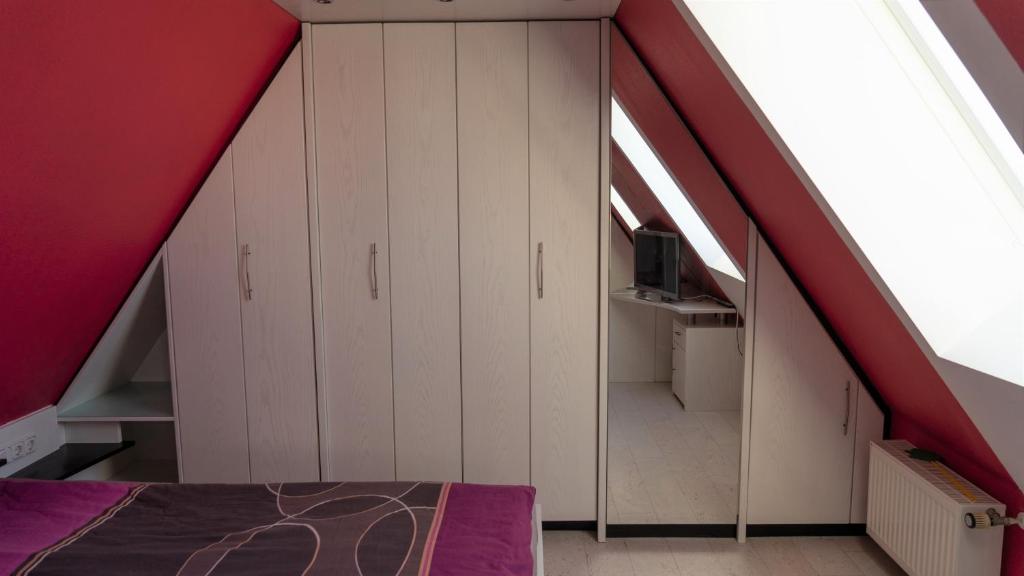 Postel nebo postele na pokoji v ubytování Ferienwohnung in der Mainleite für Vier