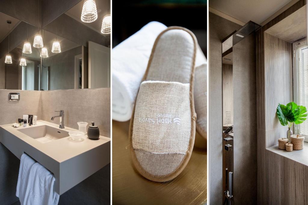 Łazienka w obiekcie Hotel Savoia