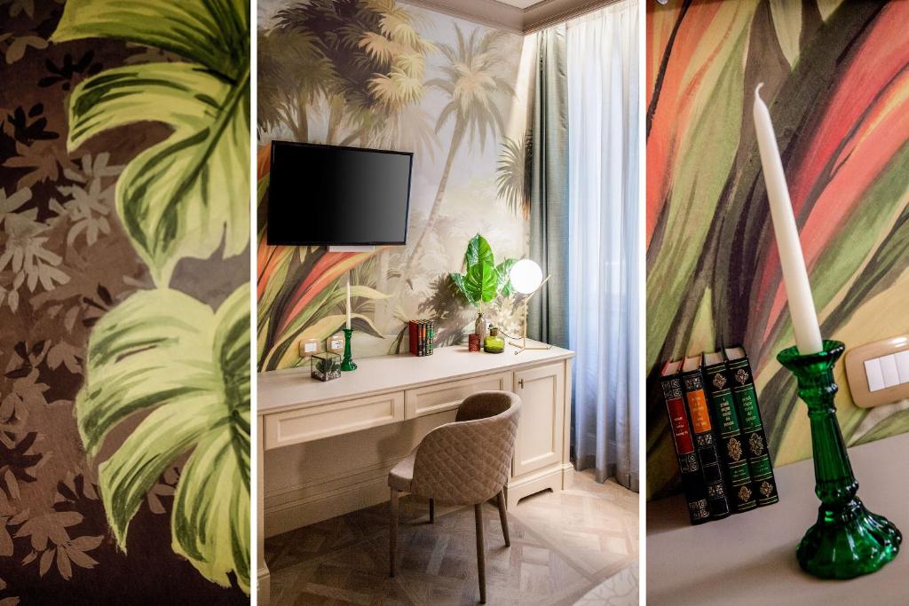 Telewizja i/lub zestaw kina domowego w obiekcie Hotel Savoia
