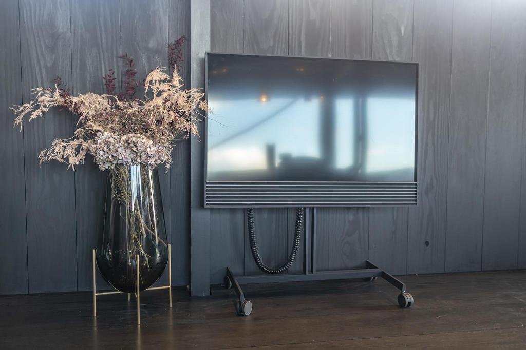 TV a/nebo společenská místnost v ubytování THE KRANE
