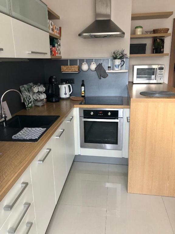 Kuchyň nebo kuchyňský kout v ubytování Apartmán SUZANNE