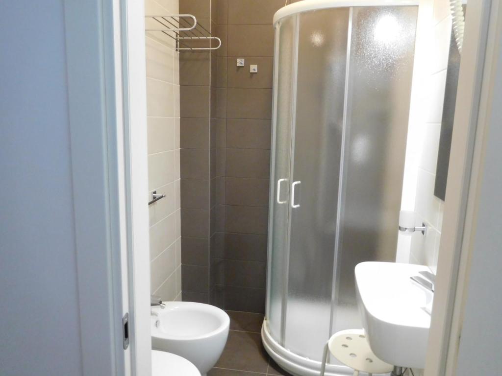 Koupelna v ubytování Hotel Emperador