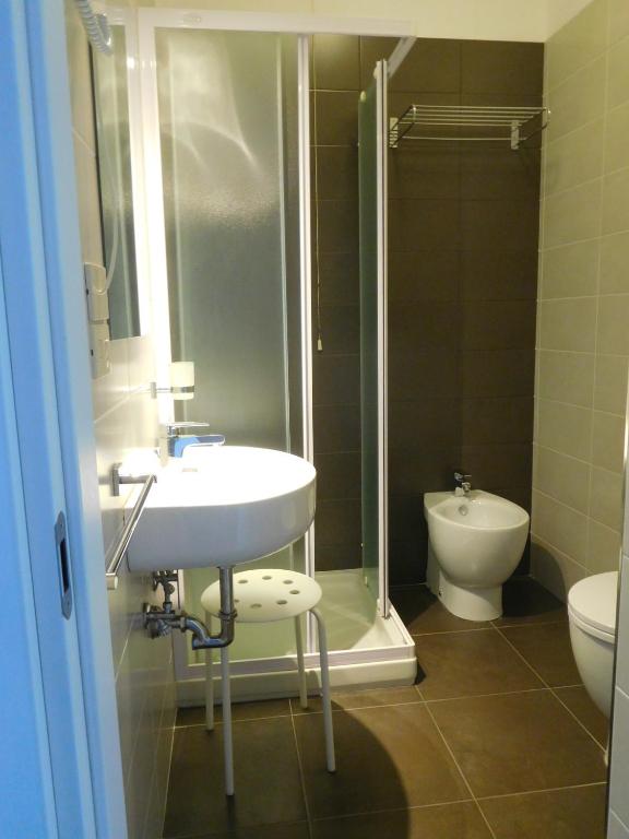 Koupelna v ubytování Hotel Emperador