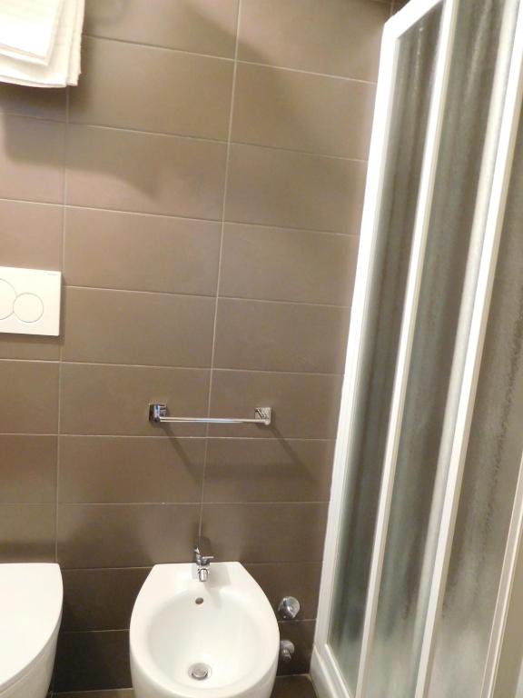 Koupelna v ubytování Hotel Emperador