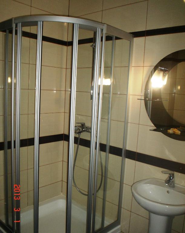 Koupelna v ubytování Hotel Stogu